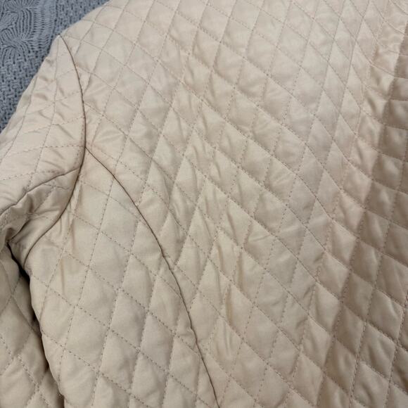 Kim Rogers Beige Quilted Puffer Jacket with Silver Snaps 8 - Picture 9 of 11